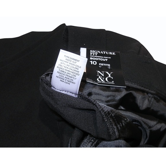 NY and Company 7th Avenue Petite Bootcut Pants Black Signature Fit Size 10 - Picture 6 of 9